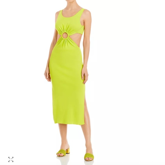 Solid & Striped Bailey Cutout Swim Swim Cover-Up Dress - Pear, size M - Picture 1 of 6